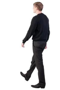 Back view of walking  business man Foto stock