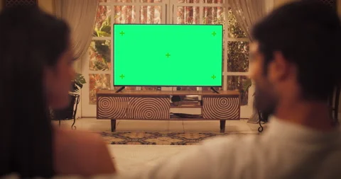 Back View Watching TV Stock Footage 241915703
