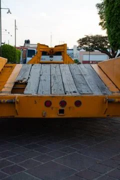 Back view of a yellow tow Stock Photos