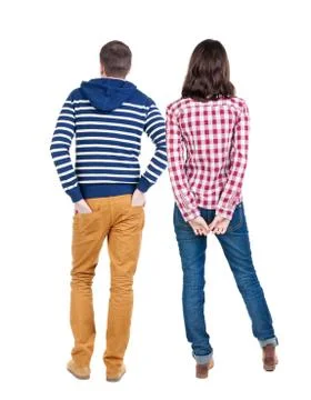 Back view of young couple Stock Photos
