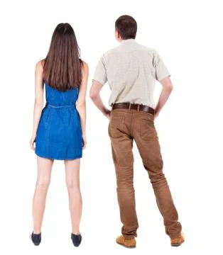 Back view of young couple Foto stock