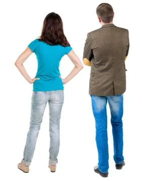 Back view of young couple Foto stock