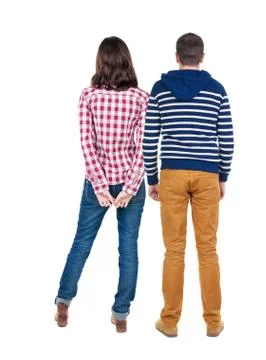 Back view of young couple Stock Photos