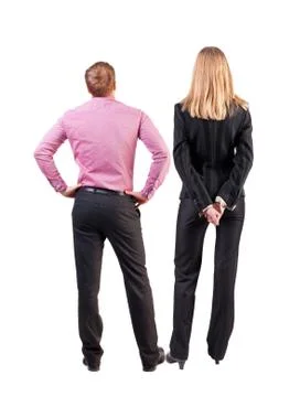 Back view of young couple Stock Photos
