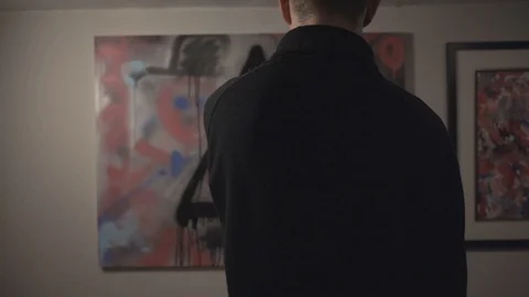 Back View Of A Young Man Looking On The... | Stock Video | Pond5