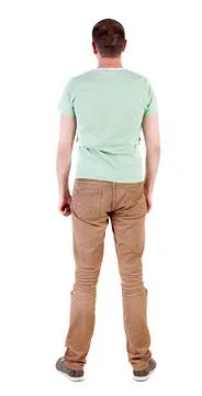 Back view of young man looking Stock Photos