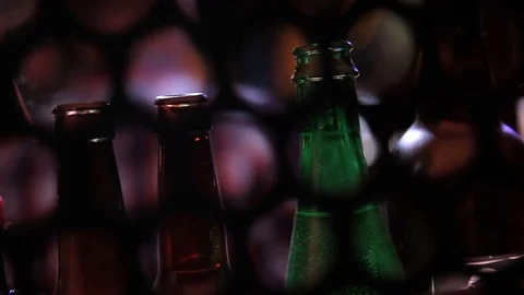 The back wall with holes in the bar Stock Footage 81068310