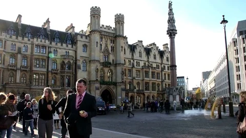 Back of Westminster abbey in 4K Stock Footage 71528000