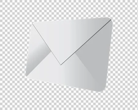 Back of white envelope icon, as used to send letter or card in post mail Stock Illustration