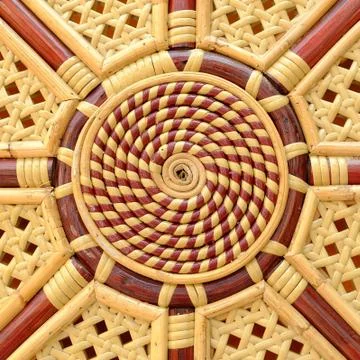 Back of Wicker Chair Background. Stock Photos