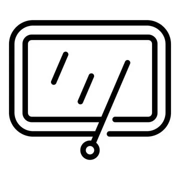 Back windshield car dashboard icon, outline style Stock Illustration