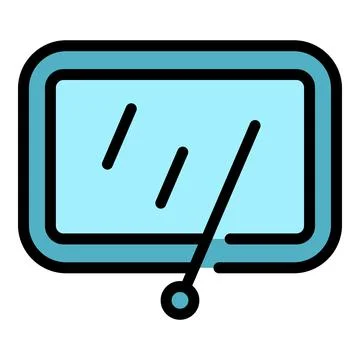 Back windshield car dashboard icon color outline vector Stock Illustration