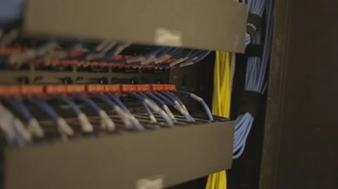 Back of Wireless Network Server (Wires) 動画素材 64480453