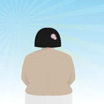 Back of the woman Stock Illustration
