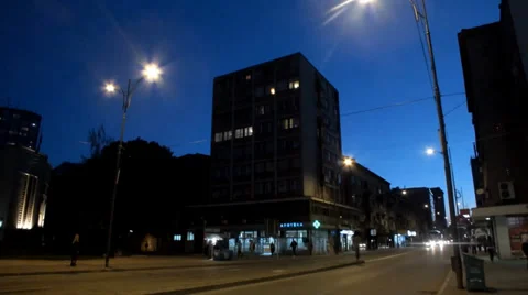 Back at work after a long day and crawling through traffic jam in Nis, Serbia 動画素材 37874730