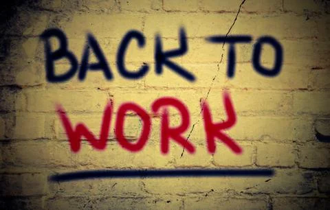 Back to work concept Stock Illustration