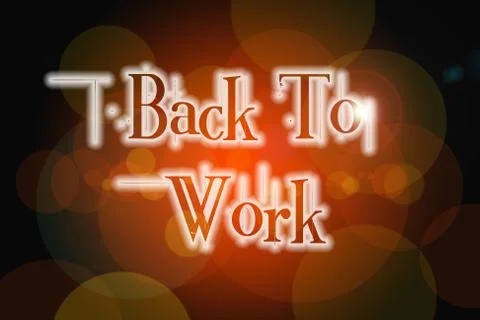Back to work concept Stock Illustration
