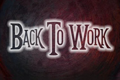 Back to work concept Stock Illustration