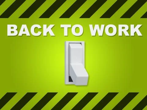 BACK TO WORK concept 스톡 일러스트