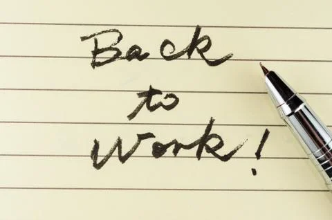 Back to work Stock Photos