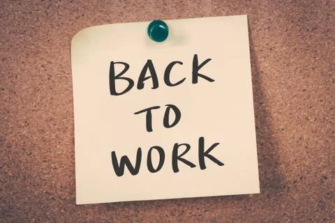 Back to work Stock Photos