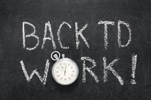 Back to work watch Stock Photos