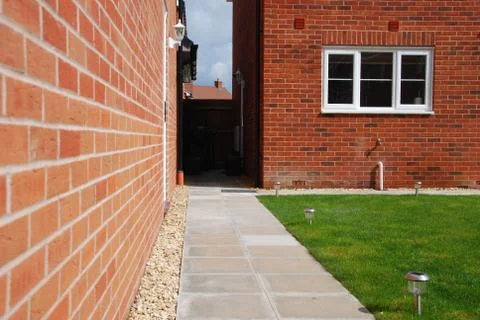 Back yard garden Stock Photos