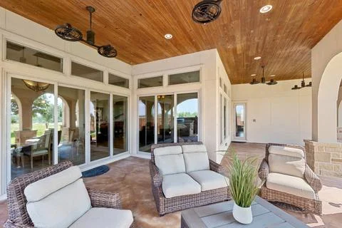 Back yard of a house Stock Photos