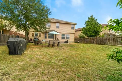 Back yard of a house Stock Photos