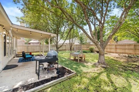 Back yard of a house Stock Photos