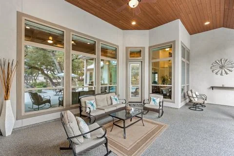 Back yard of a house Foto stock