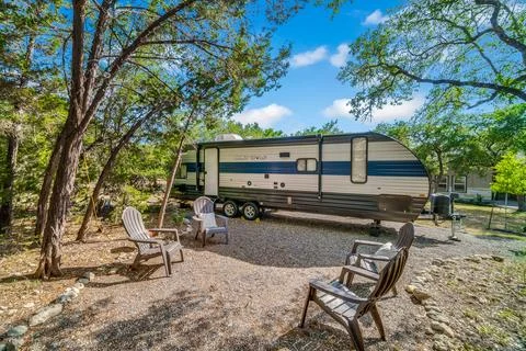 Back yard of a house Stock Photos