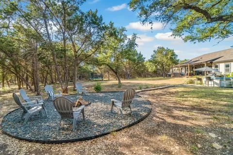 Back yard of a house Stock Photos