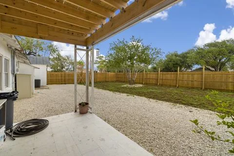 Back yard of a house Stock Photos