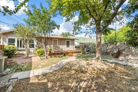 Back yard of a house Stock Photos