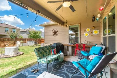 Back yard of a house Foto stock