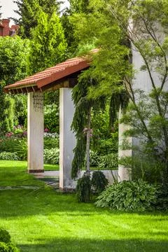 Back yard of a private house Foto stock