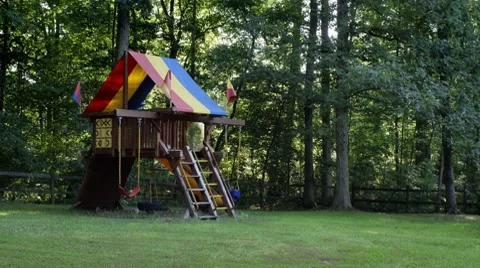 Back Yard Time Lapse Sunset Stock Footage 8510594