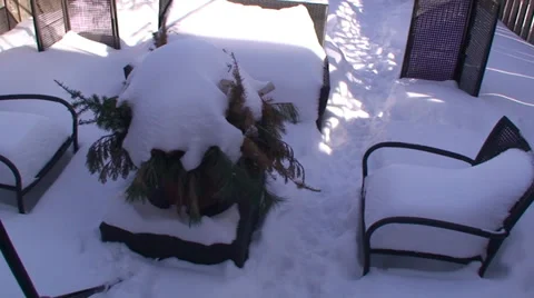 Back Yard the winter time. #17 Stock-Footage 35239163