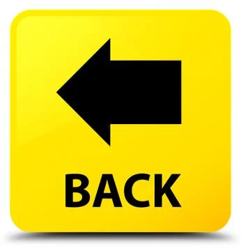 Back yellow square button Stock Illustration