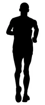 Back young runner Stock Illustration