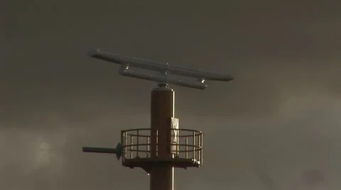 Back zoom of Coastal radar Stock Footage 11633145