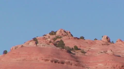 Back zoom from mountain top Stock Footage 60693281