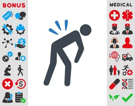 Backache Icon 스톡 일러스트
