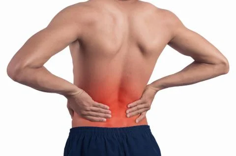 Backache isolated. Stock Photos