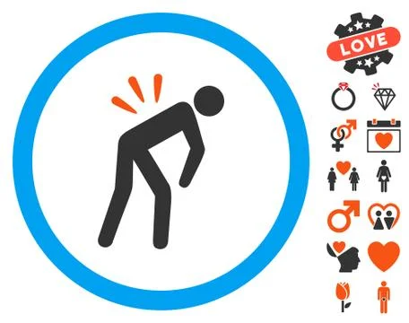 Backache Pictograph With Bonus Illustrazione stock