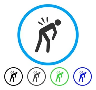 Backache Rounded Vector Icon Illustrazione stock