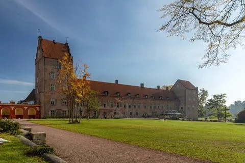 Backaskog Castle Lawn Path Foto stock