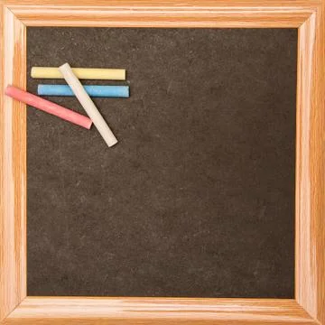Backboard with chalks Stock Photos