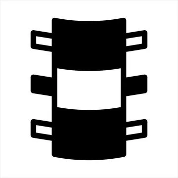 Backbone glyph icon vector illustration isolated on white background イラスト素材